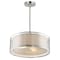 Cwi Lighting Mikayla 3 Light Drum Shade Chandelier With Satin Nickel Finish 5555P17SN - alternate 5
